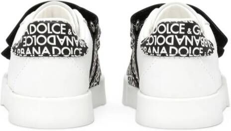Dolce & Gabbana Kids logo-print leather sneakers White