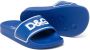 Dolce & Gabbana Kids logo-print pool slides Blue - Thumbnail 2