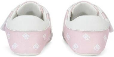 Dolce & Gabbana Kids logo-print leather sneakers Pink