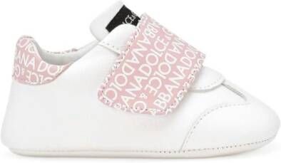 Dolce & Gabbana Kids logo-print touch-strap sneakers White