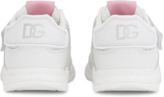Dolce & Gabbana Kids logo-print touch-stripe sneakers White