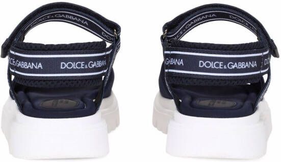 Dolce & Gabbana Kids DG-logo touch-strap sandals Blue