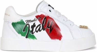 Dolce & Gabbana Kids Made in Italy logo-plaque sneakers White
