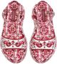 Dolce & Gabbana Kids Majolica-print buckled sandals Red - Thumbnail 4