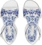 Dolce & Gabbana Kids Majolica-print leather sandals Blue - Thumbnail 4