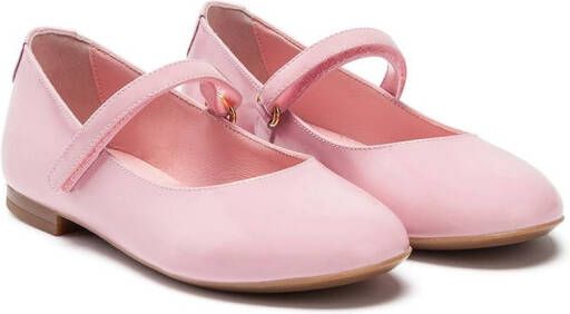 Dolce & Gabbana Kids patent leather Mary Jane shoes Pink