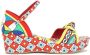 Dolce & Gabbana Kids Carretto-print ankle-strap wedges Red - Thumbnail 2
