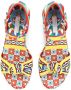 Dolce & Gabbana Kids Carretto-print ankle-strap wedges Red - Thumbnail 4