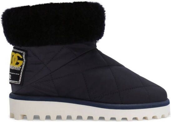 Dolce & Gabbana Kids padded ankle snow boots Blue