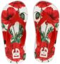 Dolce & Gabbana Kids poppy-print flip flops Red - Thumbnail 4