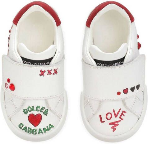 Dolce & Gabbana Kids Portofino graphic-print sneakers White