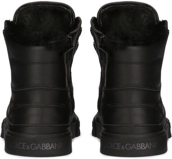 Dolce & Gabbana Kids Portofino New Roma high-top sneakers Black