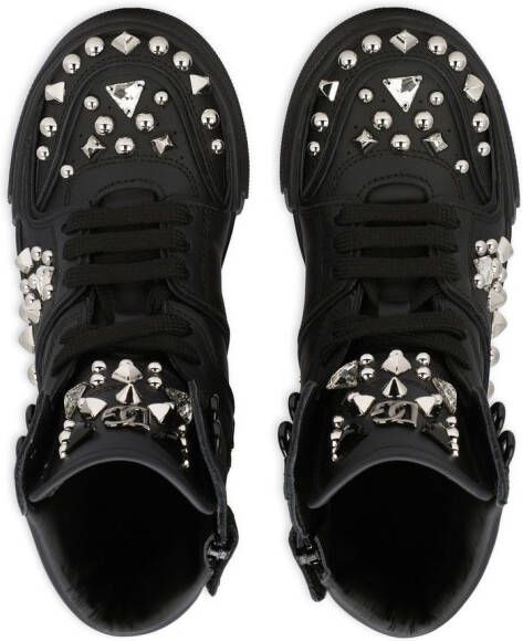 Dolce & Gabbana Kids Portofino high-top sneakers Black