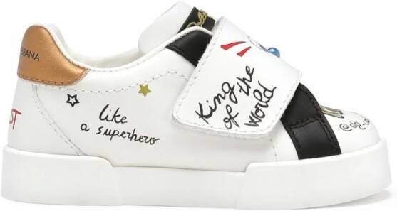 Dolce & Gabbana Kids printed Portofino sneakers White