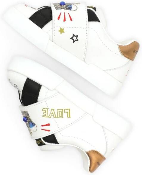 Dolce & Gabbana Kids printed Portofino sneakers White