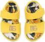 Dolce & Gabbana Kids rhinestone-embellished leather sandals Yellow - Thumbnail 4