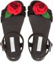 Dolce & Gabbana Kids rose-detail buckled sandals Black - Thumbnail 4
