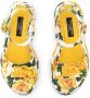 Dolce & Gabbana Kids rose-print cotton sandals White - Thumbnail 4