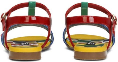 Dolce & Gabbana Kids Sicilian Carreto-print leather sandals Multicolour