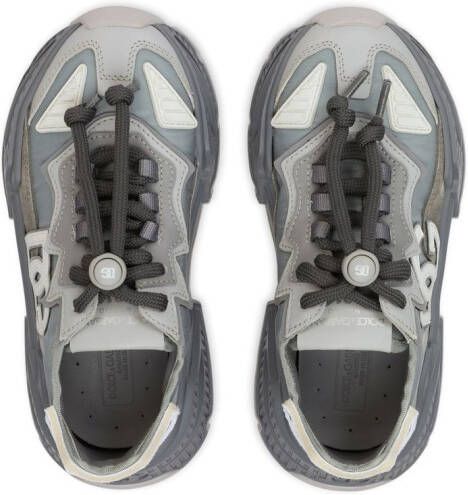 Dolce & Gabbana Kids side logo-patch chunky sneakers Grey