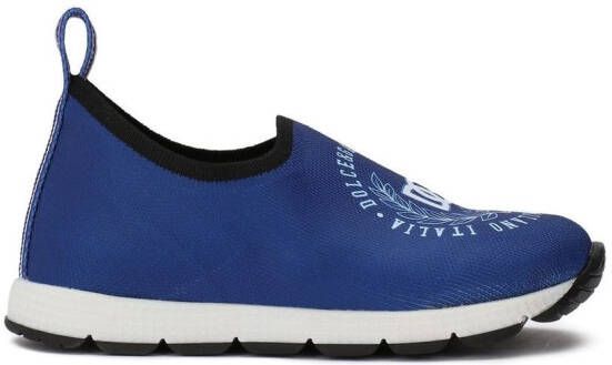 Dolce & Gabbana Kids Sorrento slip-on sneakers Blue
