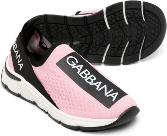 Dolce & Gabbana Kids Sorrento slip-on sneakers Pink