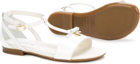 Dolce & Gabbana Kids strappy flat sandals White