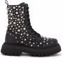 Dolce & Gabbana Kids studded leather combat boots Black - Thumbnail 2