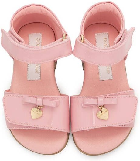 Dolce & Gabbana Kids t-strap bow sandals Pink