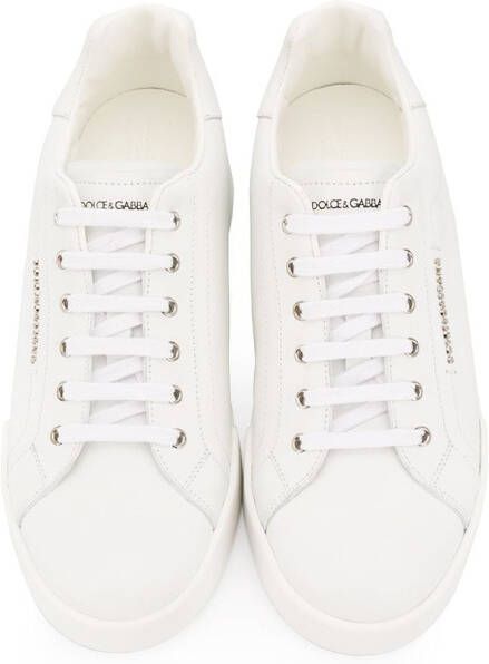 Dolce & Gabbana Kids TEEN logo plaque sneakers White