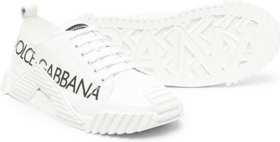 Dolce & Gabbana Kids TEEN NS1 logo-print low-top sneakers White