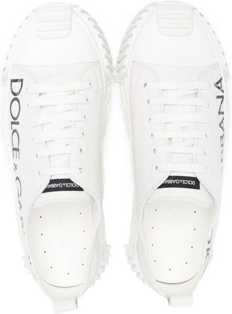Dolce & Gabbana Kids TEEN NS1 logo-print low-top sneakers White
