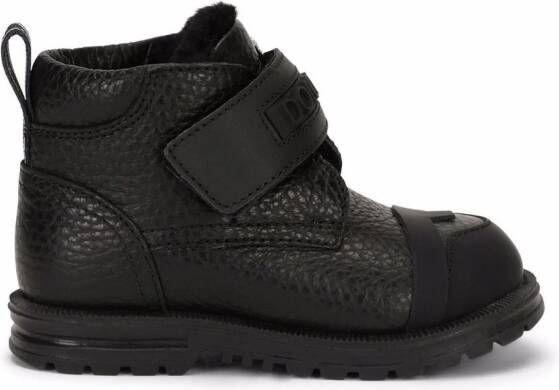 Dolce & Gabbana Kids touch-strap boots Black