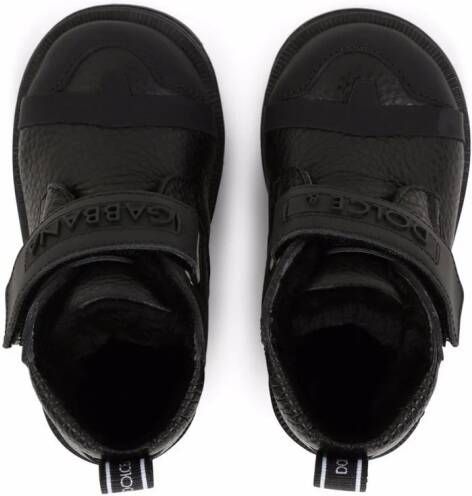 Dolce & Gabbana Kids touch-strap boots Black