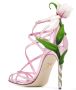 Dolce & Gabbana Kiera lily-embroidered sandals Pink - Thumbnail 3