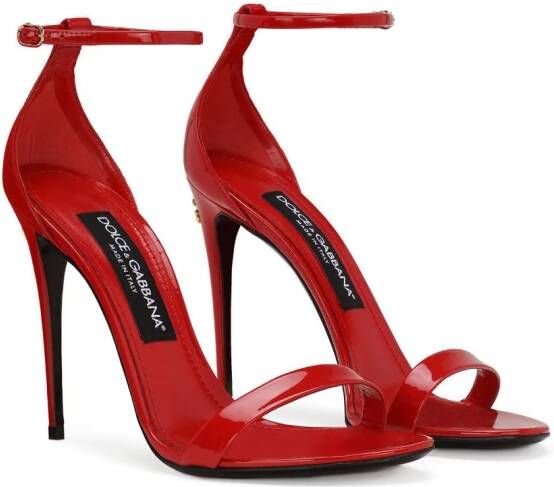 Dolce & Gabbana Kim 105mm leather sandals Red