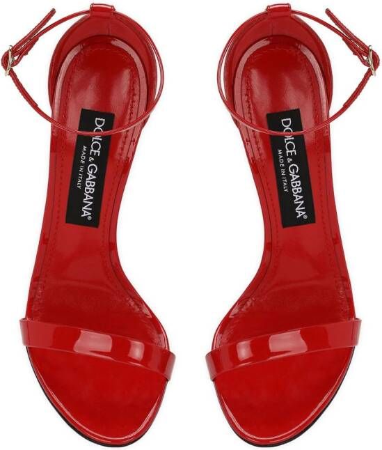 Dolce & Gabbana Kim 105mm leather sandals Red