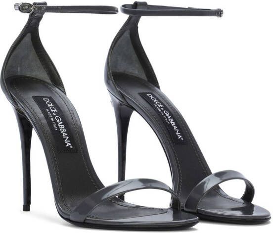 Dolce & Gabbana KIM DOLCE&GABBANA 105mm patent leather sandals Black