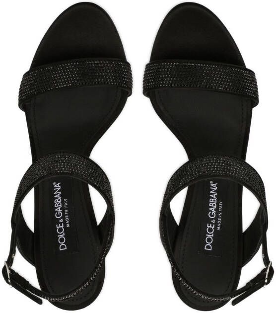 Dolce & Gabbana KIM DOLCE&GABBANA embellished satin sandals Black