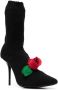 Dolce & Gabbana knitted style rose calf boots Black - Thumbnail 2