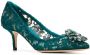 Dolce & Gabbana lace pumps with crystals Green - Thumbnail 2