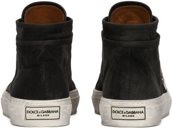 Dolce & Gabbana lace-up mid-top sneakers Black