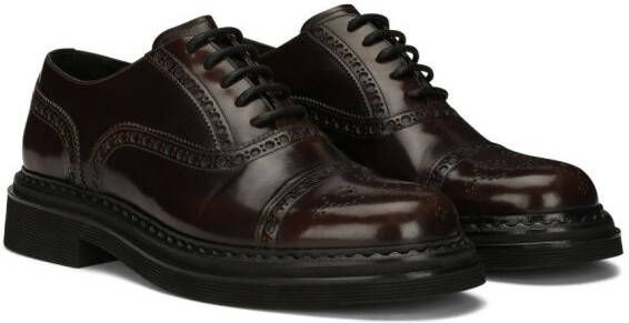 Dolce & Gabbana lace-up leather brogues Brown