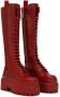 Dolce & Gabbana lace-up knee-high leather boots Red - Thumbnail 2