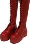 Dolce & Gabbana lace-up knee-high leather boots Red - Thumbnail 4