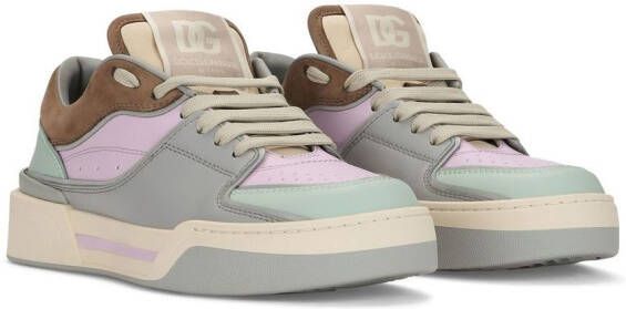 Dolce & Gabbana New Roma leather sneakers Grey