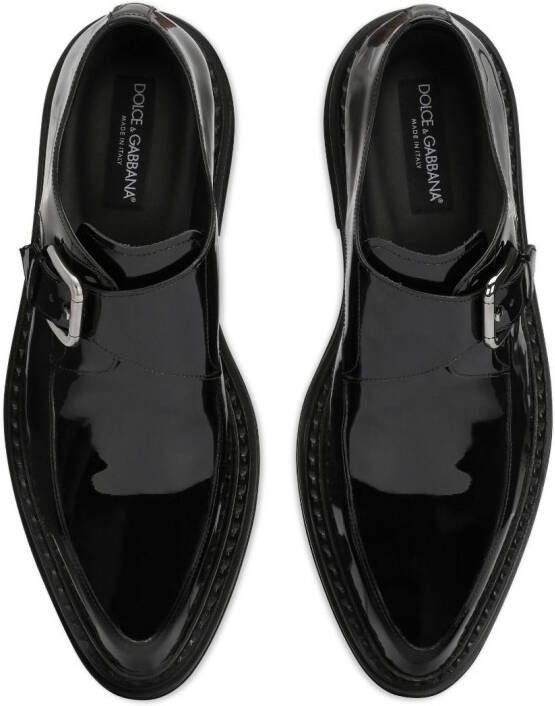 Dolce & Gabbana leather buckle monk shoes Black