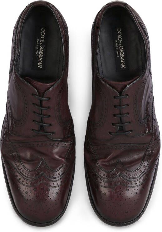 Dolce & Gabbana leather Derby brogues Red