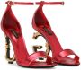 Dolce & Gabbana Baroque DG 105mm leather sandals Red - Thumbnail 2