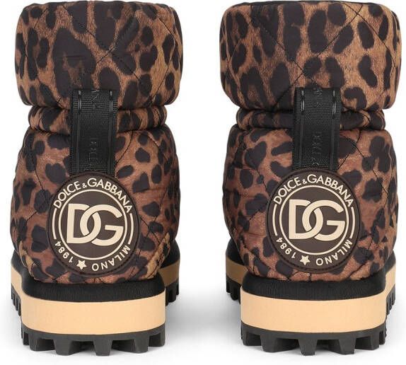 Dolce & Gabbana leopard-print boots Brown